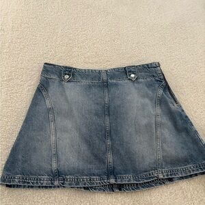 Free people denim skirt with belt loop
